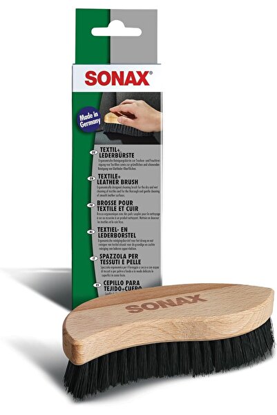 Sonax فرشاة تنظيف للأقمشة والجلود للتنظيف الجاف والرطب، لتنظيف شامل، ولطيفة ع...