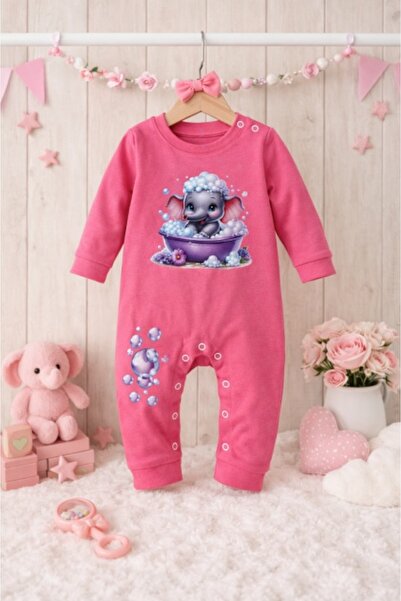 Superbaby Pink jumpsuit without elephant boots