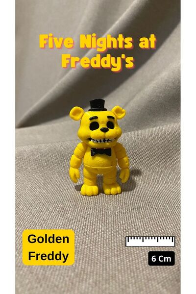 3D Ekspres Golden Freddy Oynar Eklemli Figür Five Nights at Freddy's 6 Cm