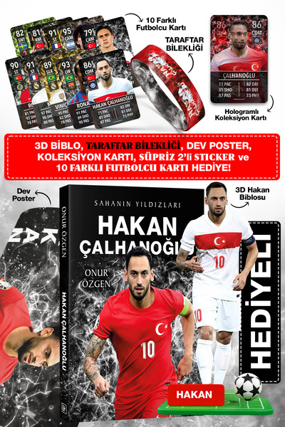 Parodi Yayınları Hakan Çalhanoğlu Futbolcu Kitabı - Bileklik, 3D Biblo, Dev P...