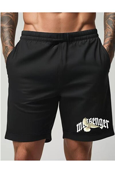 DİVİN UNISEX ΜΑΥΡΟ Σορτς με Λεπτομέρειες