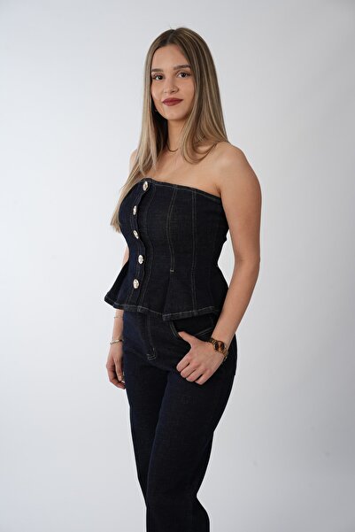 Birben Akyüz Mavi Denim Kot Takım