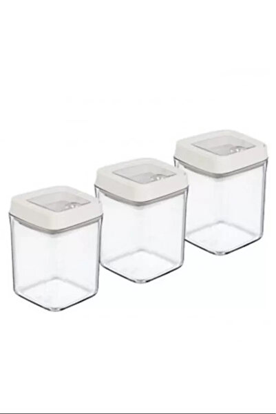 Generic Brand Vacuum Erzak Jar Square 3-Piece Set Royaleks-OKY-234