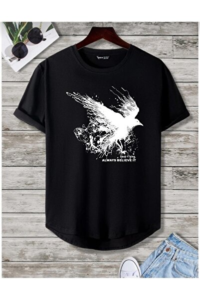 DİVİN Unisex Κουλ Μπλουζάκι Streetwear με Χρυσό Γραφικό