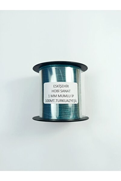 Eskişehir hobi sanat Κορδόνι 1 χιλιοστού, 100 μέτρων, σε πράσινο τιρκουάζ χρώ...