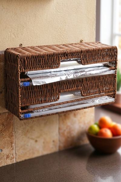 Ela&Elis Folly Hasır Επιτραπέζια θήκη για χαρτοπετσέτες και αλουμινόχαρτο 2 σ...