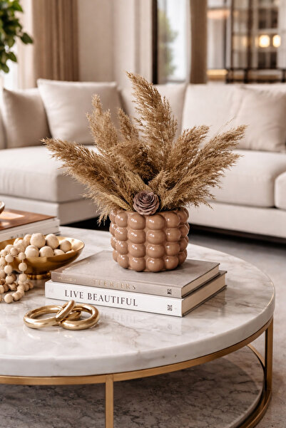 Zigzag Home Διακοσμητικό γυαλιστερό βάζο σε στυλ Μποέμ, βάζο με φυσαλίδες πολ...