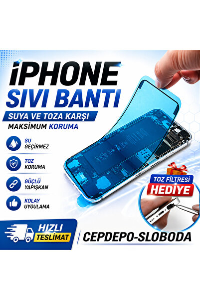 SLOBODA iPhone 14 Pro Max Sıvı Bant Ekran Bandı Seti Suya Dayanıklı Toz Önleyici