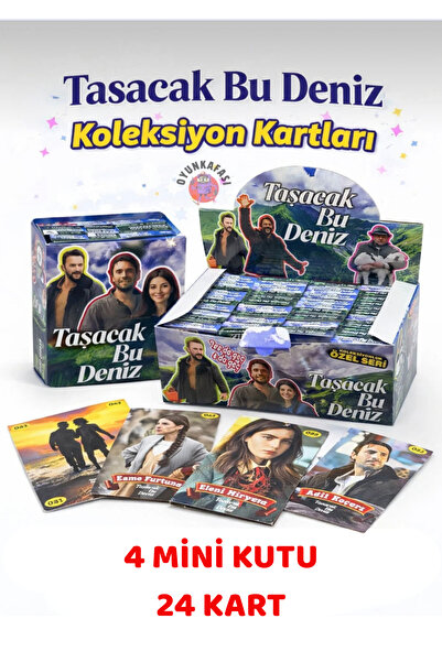 OYUNKAFASI Taşacak Bu Deniz Koleksiyon Kartları | 4 Mini Kutu 24 Kart | Kolek...