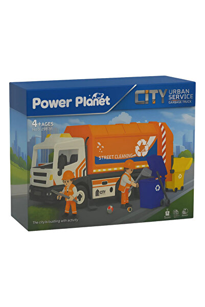 MEGA Power Planet Işıklı ve Sesli Çöp Kamyonu Oyuncak Seti