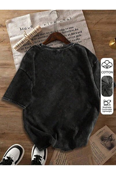 bellanova Unisex Μαύρο μπλουζάκι με στάμπα oversize Streetwear Άνετη εφαρμογή...