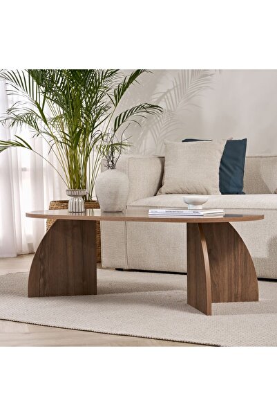 Mourah Home طاولة قهوة ميلينا من خشب الجوز الإسطنبولي D60XH40XW120