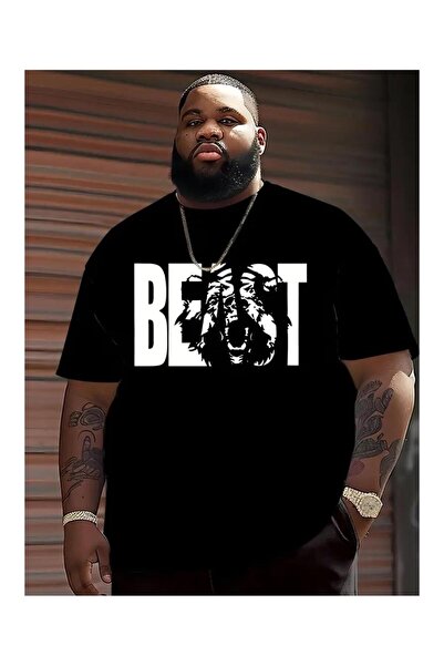 CLASSY.MODA Unisex Μαύρο μπλουζάκι με στάμπα oversize Streetwear Άνετη εφαρμο...