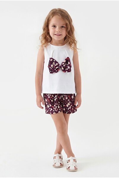 BİANCOFİGLİO Girl's Bow-Tie Shorts Set