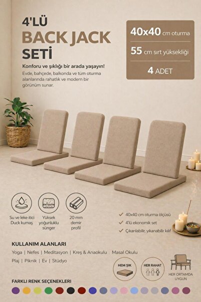 Remege Spor Malzemeleri 4 Adet Duck Kumaş Meditasyon Sandalyesi Backjack Dest...