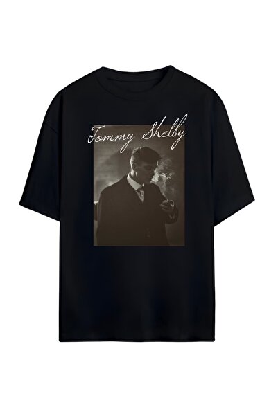 CLASSY.MODA Unisex Μαύρο μπλουζάκι με στάμπα oversize Streetwear Άνετη εφαρμο...