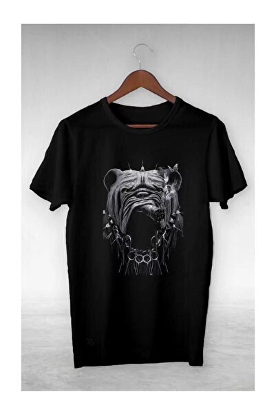 CLASSY.MODA Unisex Μαύρο μπλουζάκι με στάμπα oversize Streetwear Άνετη εφαρμο...