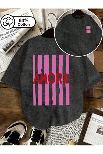 bellanova Unisex Μαύρο μπλουζάκι με στάμπα oversize Streetwear Άνετη εφαρμογή...