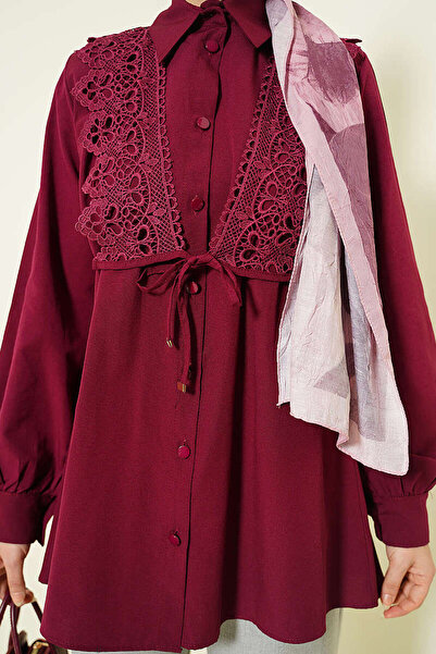 Lavanta Tekstil Πουκάμισο με κορδόνια