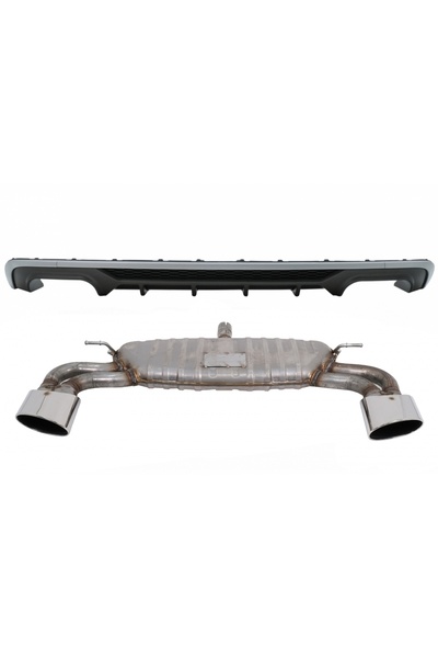 tuningset Πίσω διαχύτης προφυλακτήρα με σύστημα εξάτμισης κατάλληλο για Audi ...