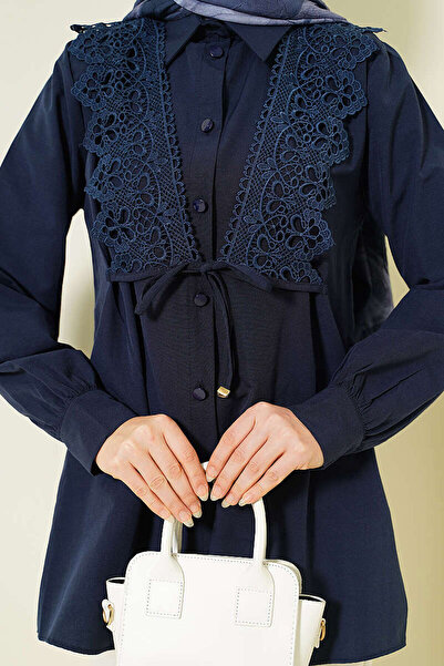 Lavanta Tekstil Πουκάμισο με κορδόνια