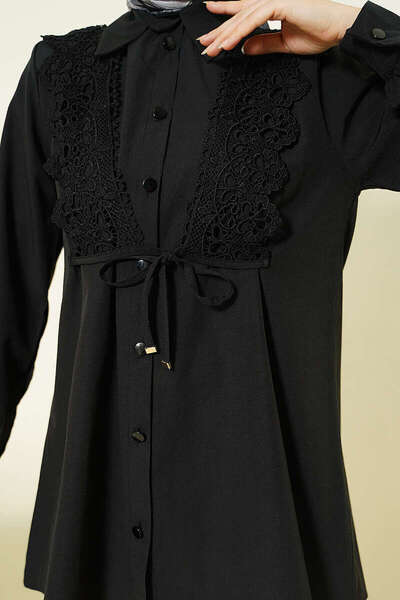 Lavanta Tekstil Πουκάμισο με κορδόνια