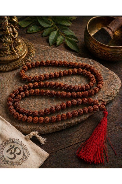 WoodBay Κολιέ Ρουντράκσα με 108 Πέτρες Φυσικού Σπόρου Μάλα |   Κολιέ Ενέργεια...