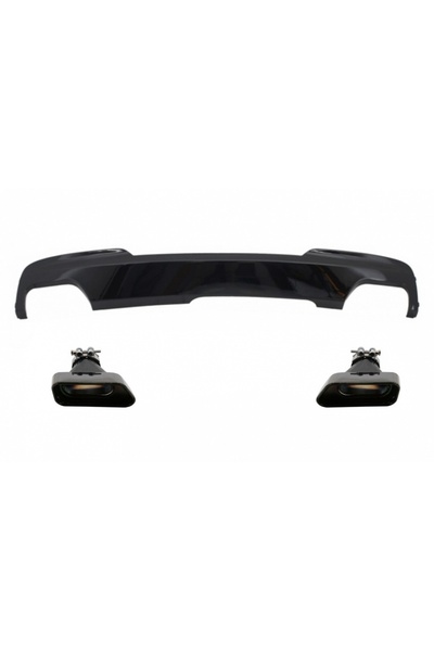 tuningset Διπλός Διαχυτήρας Αέρα Εξόδου Εντυπωσιακή Μαύρη Έκδοση με Απολήξεις...