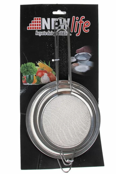 Generic Brand 3-Piece Metal Strainer Medium Royaleks-Clkn-757