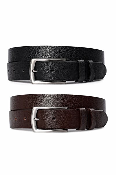 derikem Κλασική ανδρική ζώνη από γνήσιο δέρμα 3 εκ.