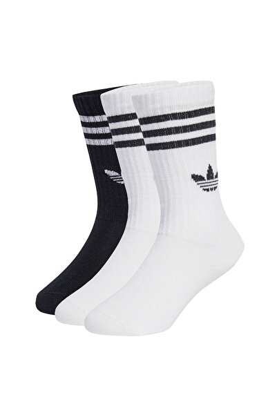 adidas Beyaz - Siyah Erkek Çocuk Çorap JZ7496 CREW SOCK 3P