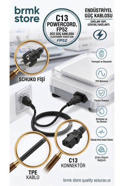 BRMK STORE Teknika 40 Kg. Elektronik Terazi ACS-809T+C ELEKTRİK KABLOSU