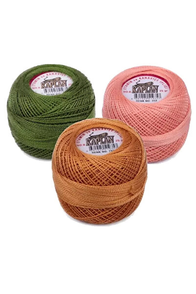 Generic Brand 3 Pieces of Tiger Etamine and Cross Stitch Thread No. 8 Code/Co...
