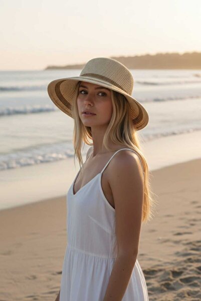 Aware Time Γυναικείο ψάθινο καπέλο Fedora