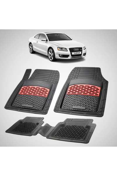 TEAMCAR Συμβατά πατάκια δαπέδου για Audi A5 8T Coupe 2007-2016 |   Κόκκινο