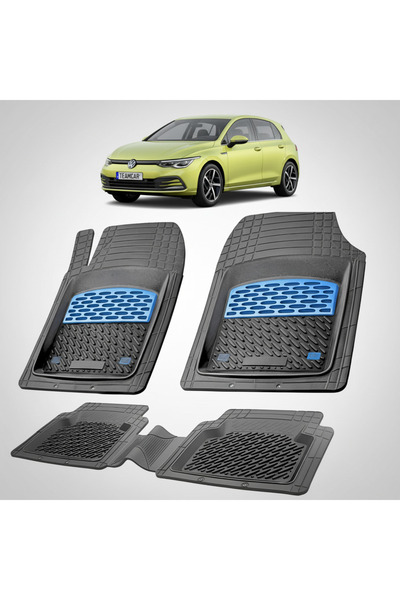 TEAMCAR Volkswagen Golf 8 Χάτσμπακ Συμβατά Πατάκια Δαπέδου 2019-2025 |   Μπλε