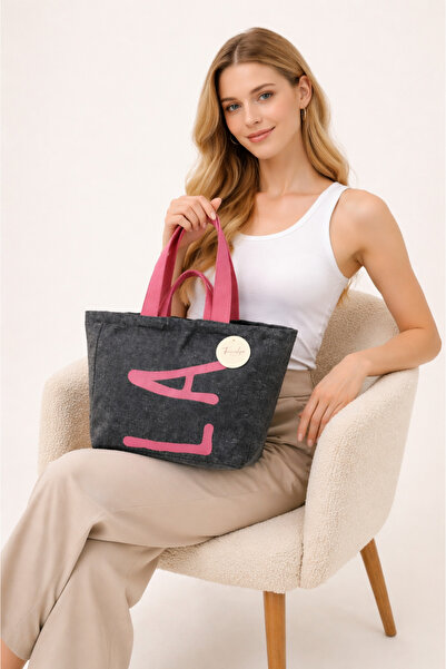 Faralya Life %70 Pamuk %30 Polyester 54*40-60cm uzun sap, 30 cm kısa sap Çift Saplı Baskılı Plaj ve Omuz Çantası – Çok Amaçlı & Şık Tasarım