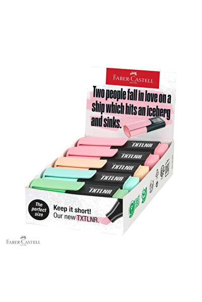 Faber Castell Evidențiatoare mini pastelate Faber-Castell model A, vârf teșit...