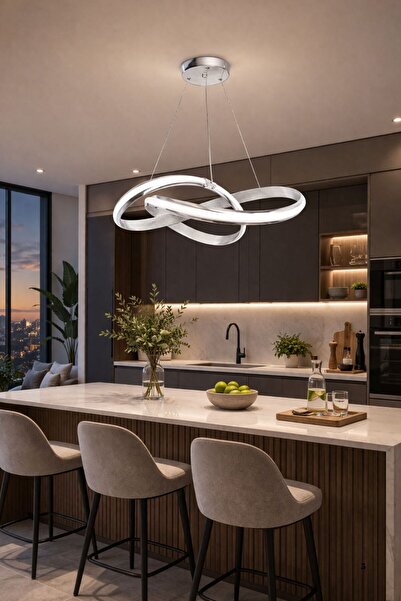 Harnelli 3 Renk Yanabilen Modern Ledli Avize