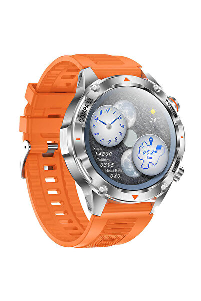 OEM Microwear V 65 Πορτοκαλί Σιλικόνης Έξυπνο Ρολόι