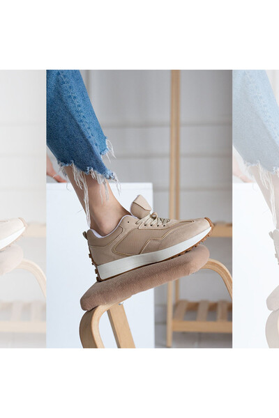 OEM Sneakers dama EFOUR, bej (Marime: 40)