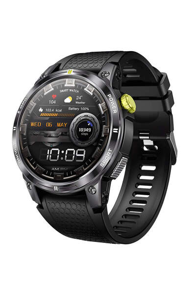 Microwear NX 18 Έξυπνο ρολόι με μετρητή καρδιακών παλμών (Μαύρο)