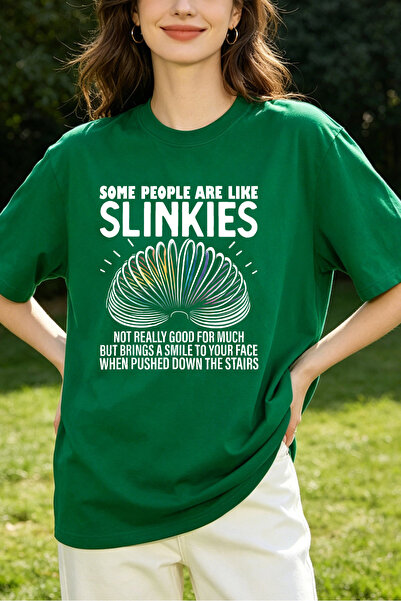 Fleck تي شيرت نسائي من Slinkies بتصميم جرافيك كاجوال فضفاض مناسب للصيف