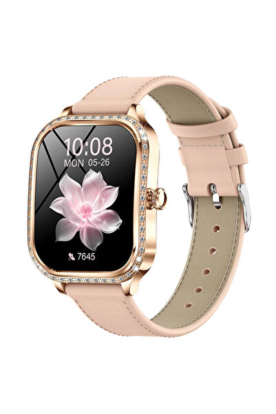 Microwear MK 88 Έξυπνο ρολόι με μετρητή καρδιακών παλμών (Χρυσό ατσάλι)