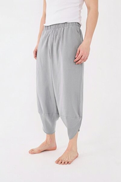 RELAXL 2Xs-10Xl Oversized Size 100% Cotton Light Gray Shalwar Yoga Meditation