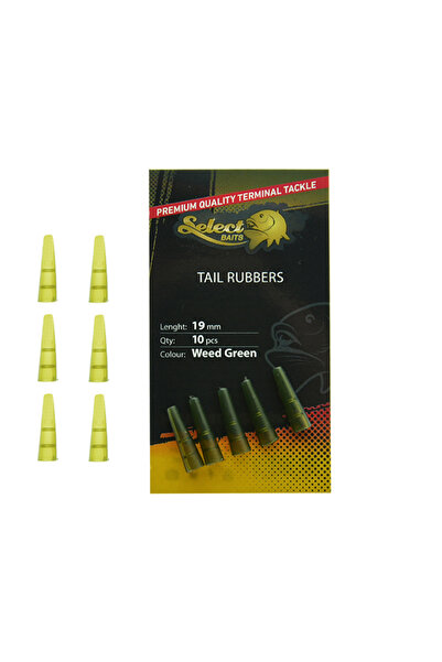 Select Baits Λαστιχένια Κωνοειδή Καλύμματα Ουράς (πράσινα)