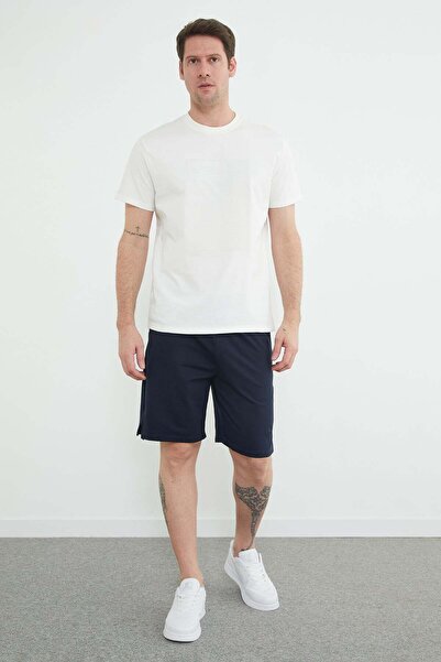 Fulla Moda Σορτς με ελαστική μέση και ανάγλυφη στάμπα