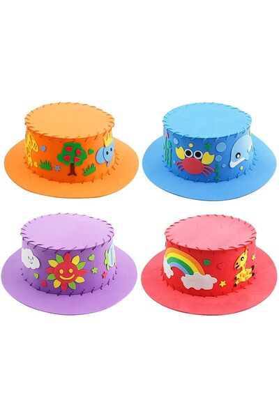 Arabest 4-Piece Kids Craft Kit,Sewing Set,Educational DIY Art,Toddler 1-6