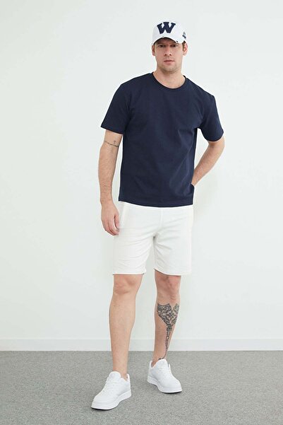 Fulla Moda Σορτς με δετή μέση, ανάγλυφο σχέδιο και τσέπες