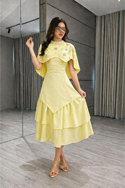 Jood Yellow Midi Dress